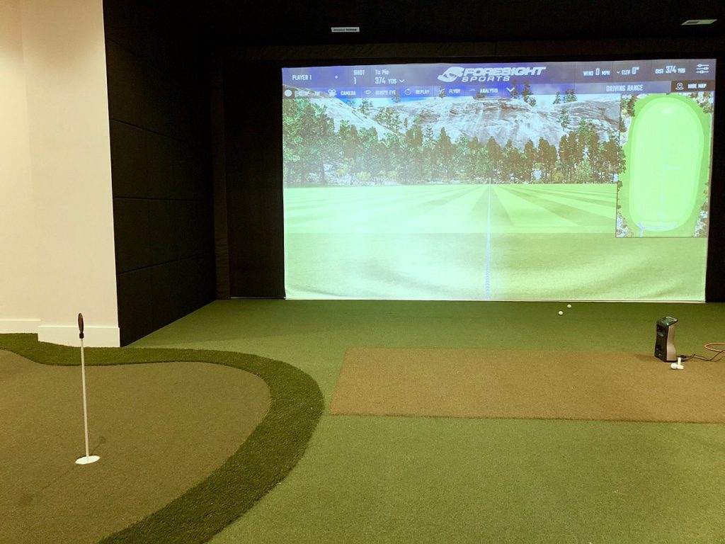 Golf Turf set up as an Indoor Putting Practice Area by GroTurf, Inc.