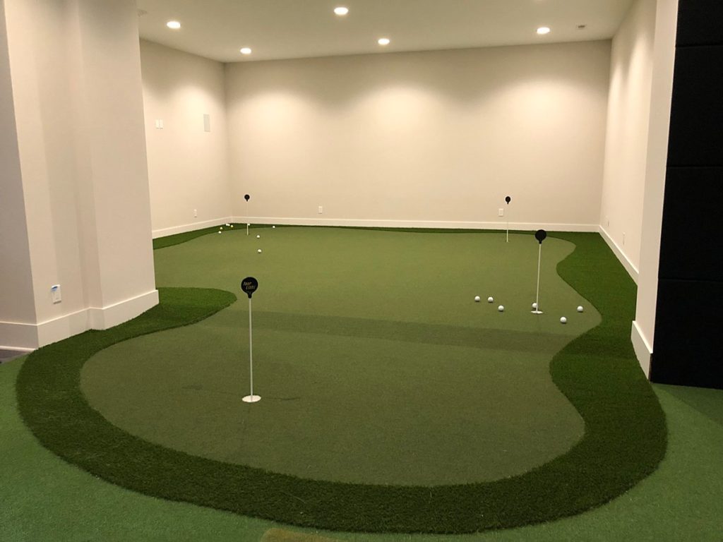 Basement Putting Green Cost Openbasement   Short Game Improvement Indoor Putting Green GroTurf Chicago 0014 1024x768 